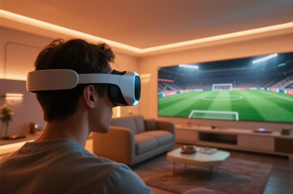 未来派VR虚拟现实观赛体验示意图